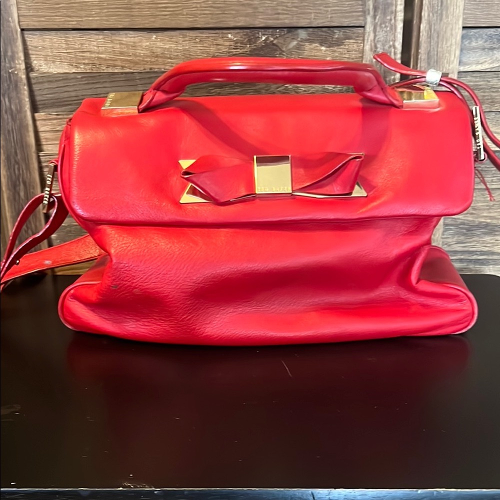 Ted Baker Jamoon Red Leather Satchel-